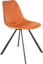 Krzesło Franky aksamit pomarańczowy