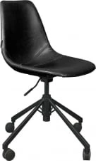 Krzesło biurowe, obrotowe Franky vintage czarny
