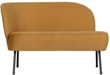 Sofa musztardowa velvet - lewa