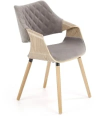 Čalouněná židle s prvky dřeva do jídelny K-396