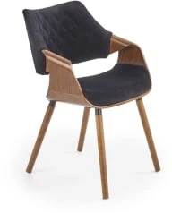 Tapicerowane krzesło z elementami drewna do jadalni K-396