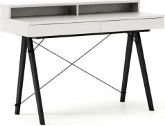 Psací stůl 100x50 Basic+ Horizontal s nástavbou Black/White