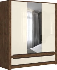 Pojemna szafa do sypialni z szufladami i drzwiami z lustrem Ruso