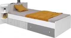 Moderní postel s plochou spaní 90 cm a se zásuvkami do dětského pokoje Como