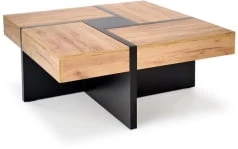 Designérský konferenční stolek Sevilla do obývacího pokoje dub craft s černou