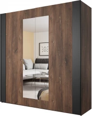 Dvoudveřová šatní skříň se zrcadlem do ložnice Sigma