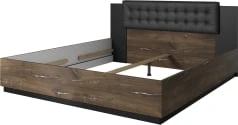 Dwuosobowe łóżko 160 z tapicerowanym zagłówkiem do sypialni Sigma