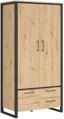 Pojemna 3-drzwiowa szafa z szufladami do salonu Dodson