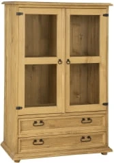 Dřevěná nízká vitrína Classic Wood
