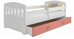 Łóżko dziecięce Miki B6 80x160 z barierką zabezpieczającą i szufladą