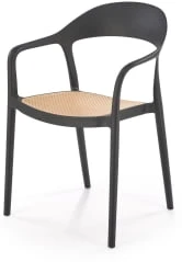Krzesło K530 czarny / naturalny