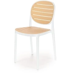 Krzesło K529 biały / brązowy