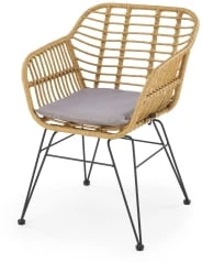 Krzesło K541 naturalny / czarny / popielaty