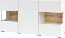 3-dvířková prosklená komoda do obývacího pokoje Ava