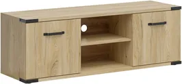 Praktický dvoudveřový TV stolek s otevřenými výklenky do studentského pokoje Lara
