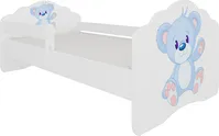 Łóżko z materacem i barierką Casimo Blue Bear 140