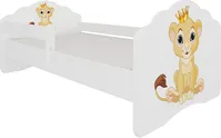 Łóżko z materacem i barierką Casimo Lion 160