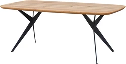 Dubový stůl Sistina 180x90 na kovových nohách