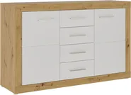 Komoda dwudrzwiowa z czterema szufladami Malumina Dąb Artisan