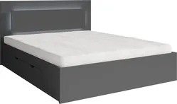 Postel 140 Fino se zásuvkami a LED osvětlením