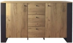 Pojemna komoda z szufladami i drzwiami do salonu Wood