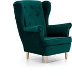 Elegantní čalouněné křeslo ušák s prošíváním do obývacího pokoje Aros