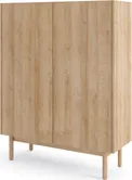 Vysoká dvoudveřová komoda na nožkách do obývacího pokoje Boho