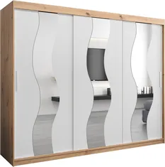 Šatní skříň s posuvnými dveřmi se zrcadlem Sewilla 250 cm