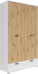 Szafa dwudrzwiowa Homeland 119 cm z 2 szufladami