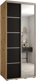 Skříň s posuvnými dveřmi a zrcadlem Davos 5 110, hloubka 60 cm