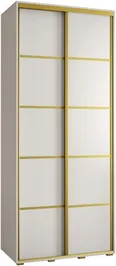 Vysoká šatní skříň s posuvnými dveřmi Davos 4 120, hloubka 45 cm, výška 235,2 cm