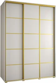 Vysoká šatní skříň s posuvnými dveřmi Davos 4 180, hloubka 60 cm, výška 235,2 cm