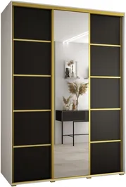 Skříň s posuvnými dveřmi a zrcadlem Davos 5 180, hloubka 60 cm