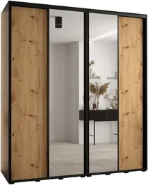 Vysoká šatní skříň s posuvnými dveřmi Davos 3 210, hloubka 60 cm, výška 235,2 cm