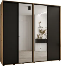 Vysoká šatní skříň s posuvnými dveřmi Davos 3 250, hloubka 60 cm, výška 235,2 cm