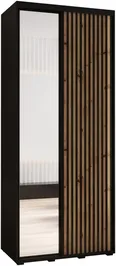 Šatní skříň s posuvnými dveřmi a zrcadlem Lanko 2 120, hloubka 60 cm