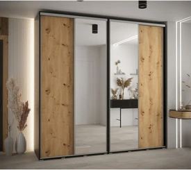 Szafa przesuwna z lustrem wysoka Davos 3 240 głębokość 45 cm