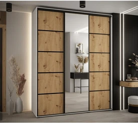 Szafa przesuwna z lustrem Cannes 5 200 45 cm głębokości