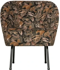 Fotel czarny bouquet velvet Vogue