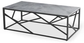 Designerska ława prostokątna Universe 2 do salonu popielaty marmur