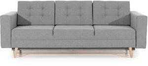 Pikowana sofa Asgard z funkcją spania typu DL i pojemnikiem na pościel