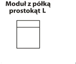 Moduł z półką prostokąt kończący lewy Malachit