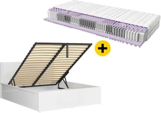 Zestaw łóżko 160 Tetrix B i materac Mimas