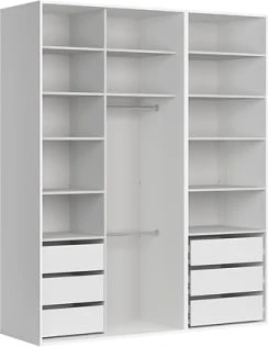 Praktyczna szafa 195 z szufladami do garderoby Flex