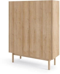 Vysoká 2-dveřová komoda na nožičkách do obývacího pokoje Boho