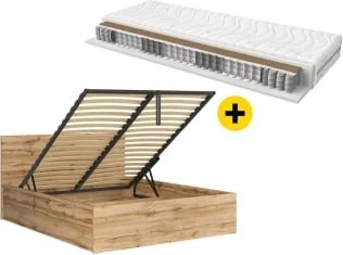 Zestaw łóżko Tetrix 160x200 ze stelażem i materacem Ceres