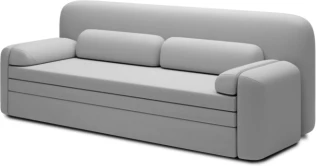 Sofa Elioss z funkcją spania typu delfin i pojemnikiem na pościel