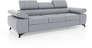 Sofa 3-osobowa Dragonis z funkcją spania, regulowanymi zagłówkami i podłokietnikami