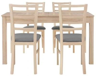 Nowoczesny zestaw stół z krzesłami do jadalni Bryk