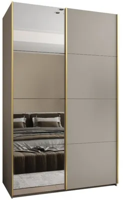 Šatní skříň s posuvnými dveřmi se zrcadlem Lux 3 160